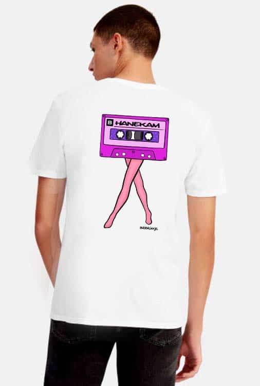 Hanekam - Bibbislegs - hvit - bak