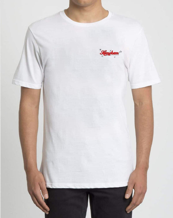 Hanekam - PJ - hvit - fram