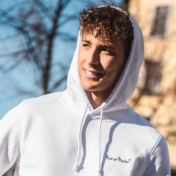 Lars Henriksen - Hvor er Marte - Hoodie - Hvit